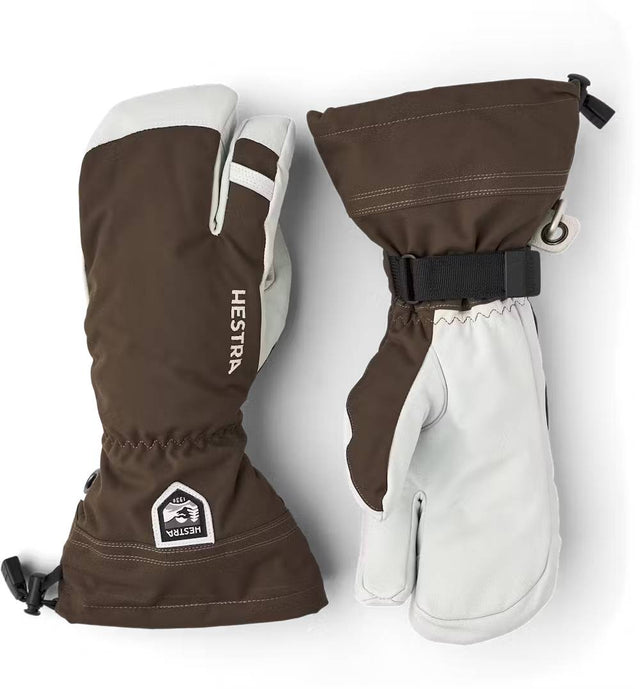 Hestra Army Leather Heli Ski 3-finger Skihandsker Dame / Herre - Espresso - Espresso