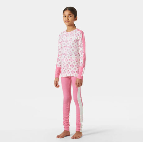Helly Hansen Juniors' Graphic LIFA® Merino Base Layer Set Skiundertøj Børn - Sugar Pink -