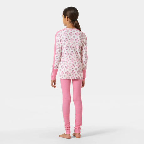 Helly Hansen Juniors' Graphic LIFA® Merino Base Layer Set Skiundertøj Børn - Sugar Pink -