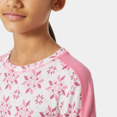 Helly Hansen Juniors' Graphic LIFA® Merino Base Layer Set Skiundertøj Børn - Sugar Pink -