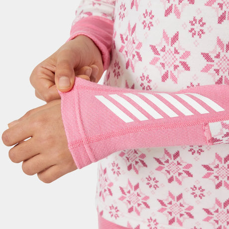 Helly Hansen Juniors' Graphic LIFA® Merino Base Layer Set Skiundertøj Børn - Sugar Pink -
