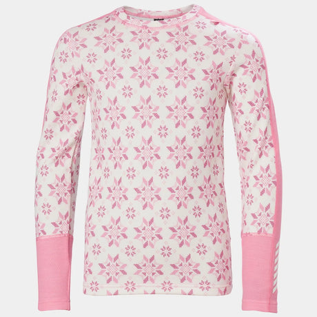 Helly Hansen Juniors' Graphic LIFA® Merino Base Layer Set Skiundertøj Børn - Sugar Pink -