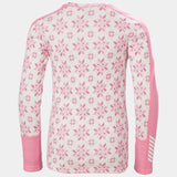 Helly Hansen Juniors' Graphic LIFA® Merino Base Layer Set Skiundertøj Børn - Sugar Pink -