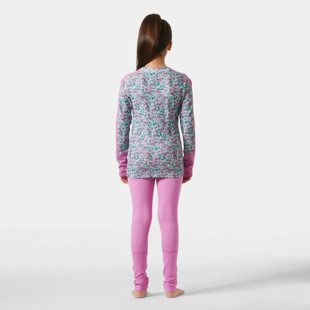 Helly Hansen Juniors' Graphic LIFA® Merino Base Layer Set Skiundertøj Børn - Meta Pink