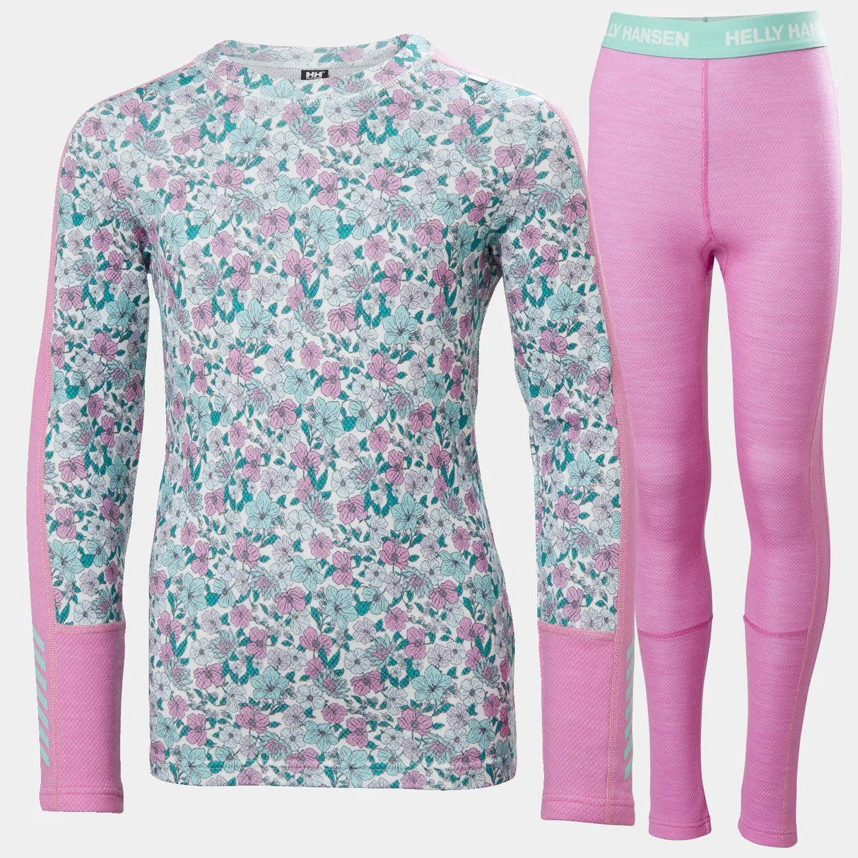 Helly Hansen Juniors' Graphic LIFA® Merino Base Layer Set Skiundertøj Børn - Meta Pink