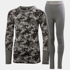 Helly Hansen Juniors' Graphic LIFA® Merino Base Layer Set Skiundertøj Børn - Concrete - Concrete