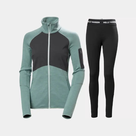 Helly Hansen Women's LIFA® Merino Jacket Skiundertøj Sæt Dame - Cactus / Black - XL