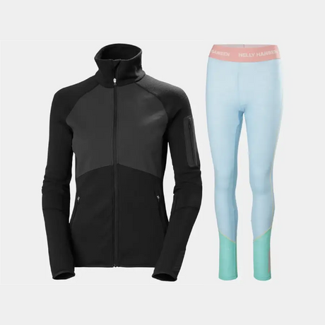 Helly Hansen Women's LIFA® Merino Jacket Skiundertøj Sæt Dame - Black / Light Cyan - XL