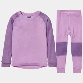 Helly Hansen Kids' HH LIFA® Merino Base Layer Set Skiundertøj Børn - Wisteria Purple - Wisteria Purple