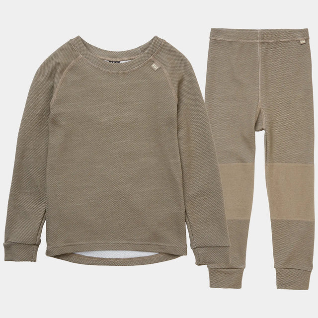 Helly Hansen Kids' HH LIFA® Merino Base Layer Set Skiundertøj Børn - Fallen Rock - Fallen Rock