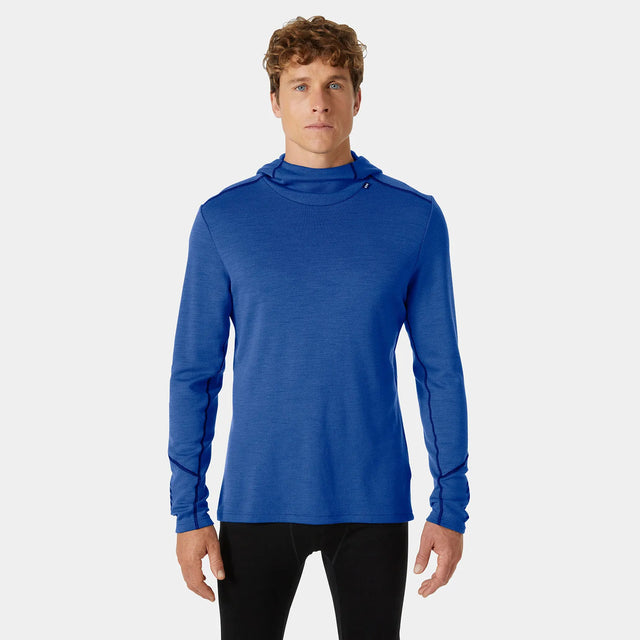 Helly Hansen Men's LIFA® Merino Midweight Base Layer Hoodie Skiundertøj Sæt Herre - Cobolt / Black -
