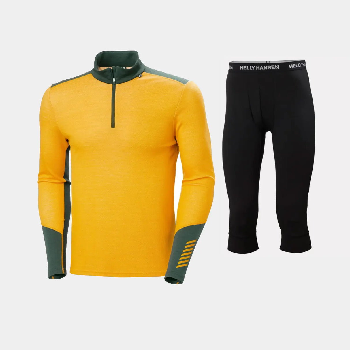 Helly Hansen Men's LIFA® Merino Midweight Half-Zip & 3/4 Pants Skiundertøj Sæt Herre - Cloudberry / Black - 2XL