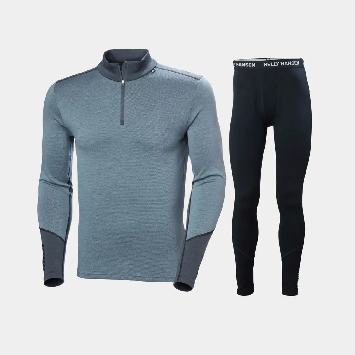 Helly Hansen Men's LIFA® Merino Midweight Half-Zip & Pants Skiundertøj Sæt Herre - Washed Navy / Navy - 2XL