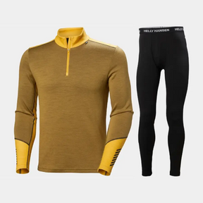 Helly Hansen Men's LIFA® Merino Midweight Half-Zip & Pants Skiundertøj Sæt Herre - Lynx / Black - 2XL