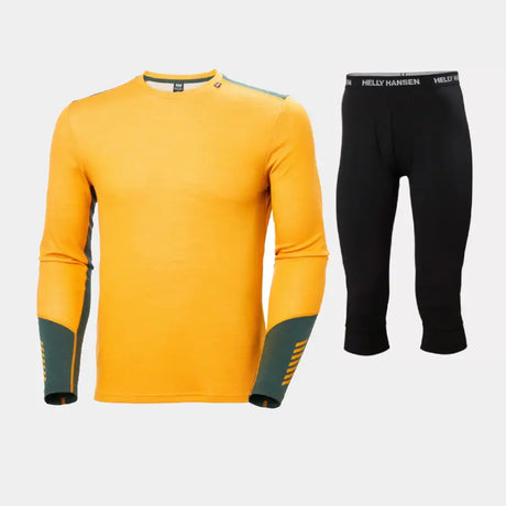 Helly Hansen Men's LIFA® Merino Midweight Crew 3/4 Skiundertøj Sæt Herre - Cloudberry / Black - XXL