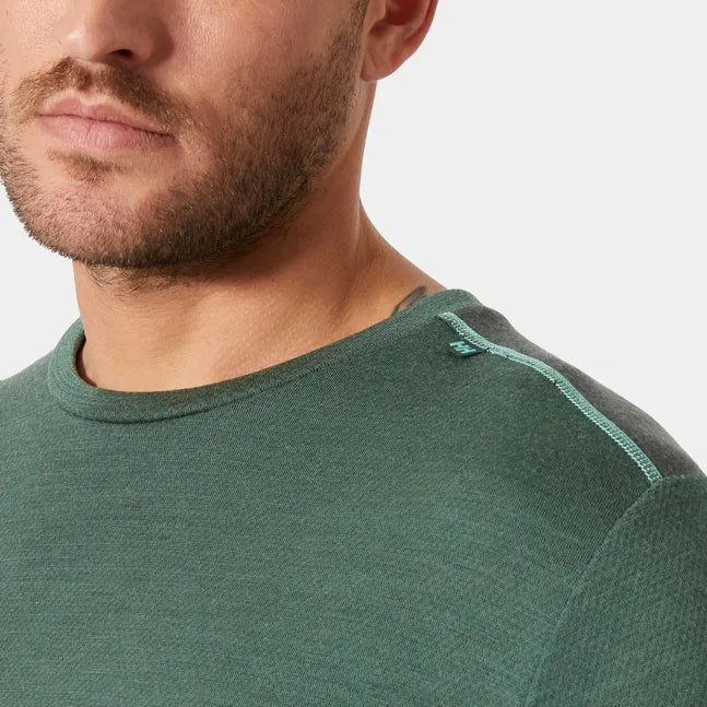 Helly Hansen Men's LIFA® Merino Midweight Crew Base Layer Ski Baselayer - Malachite