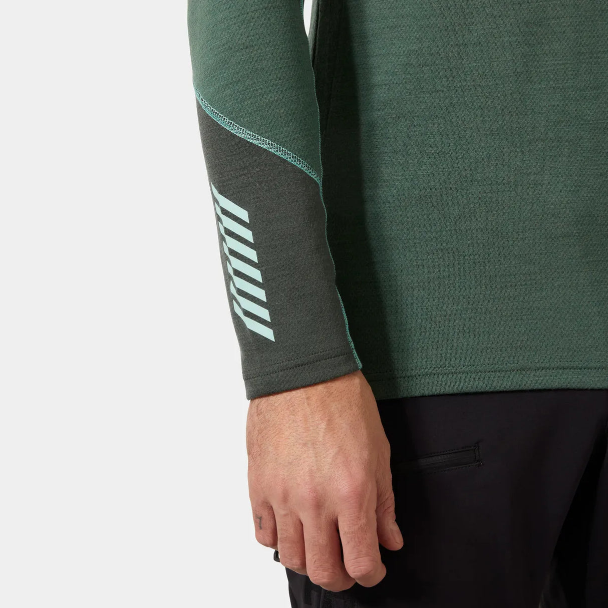 Helly Hansen Men's LIFA® Merino Midweight Crew Base Layer Ski Baselayer - Malachite