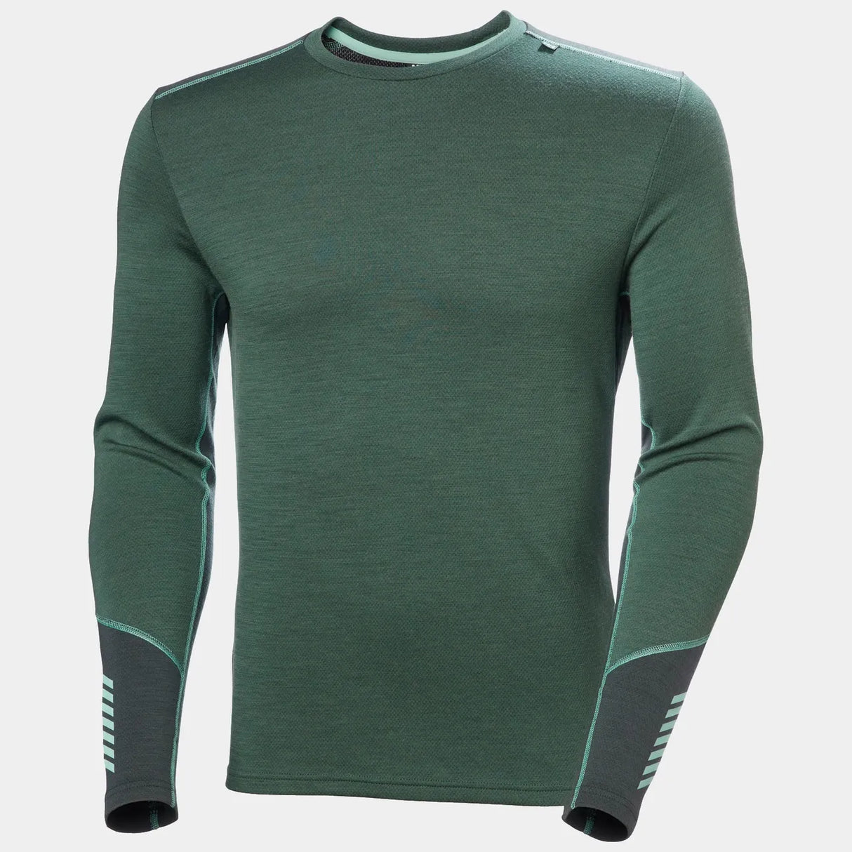 Helly Hansen Men's LIFA® Merino Midweight Crew Base Layer Ski Baselayer - Malachite