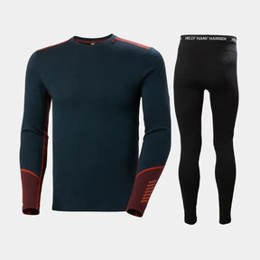 Helly Hansen Men's LIFA® Merino Midweight Crew & Pants Skiundertøj Sæt Herre - Midnight / Black - XXL