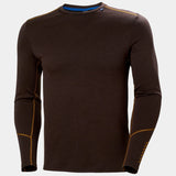 Helly Hansen Men's LIFA® Merino Midweight Crew Base Layer Skiundertrøje Herre - Triple Espresso