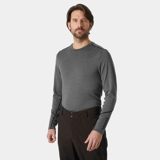 Helly Hansen Men's LIFA® Merino Midweight Crew Base Layer Skiundertrøje Herre - Concrete - Concrete