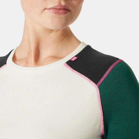 Helly Hansen Women's LIFA® Merino Midweight Crew Base Layer Skiundertrøje Dame - Emerald -