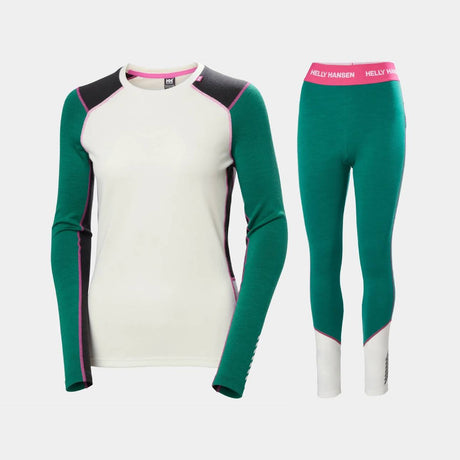 Helly Hansen Women's LIFA® Merino Midweight Skiundertøj Sæt Dame - Emerald - XL