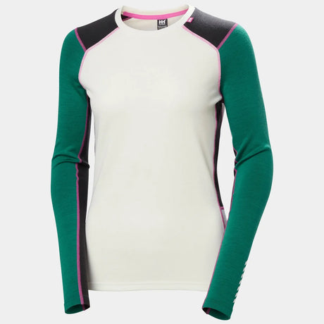 Helly Hansen Women's LIFA® Merino Midweight Crew Base Layer Skiundertrøje Dame - Emerald -