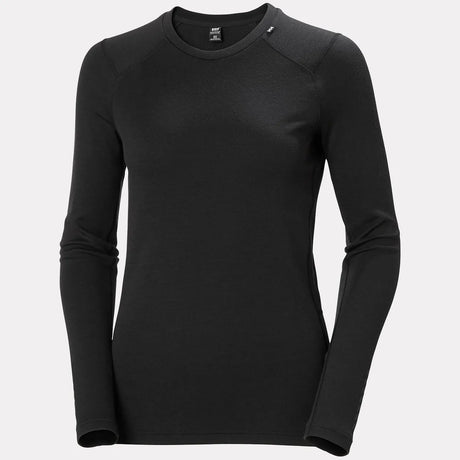Helly Hansen Women's LIFA® Merino Midweight Crew & 3/4 Pants Base Layer Skiundertøj Sæt Dame - Black -