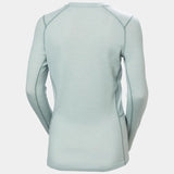 Helly Hansen Women’s LIFA® Merino Midweight Graphic Long-Sleeve Crew Base Layer Skiundertrøje Dame - Green Mist