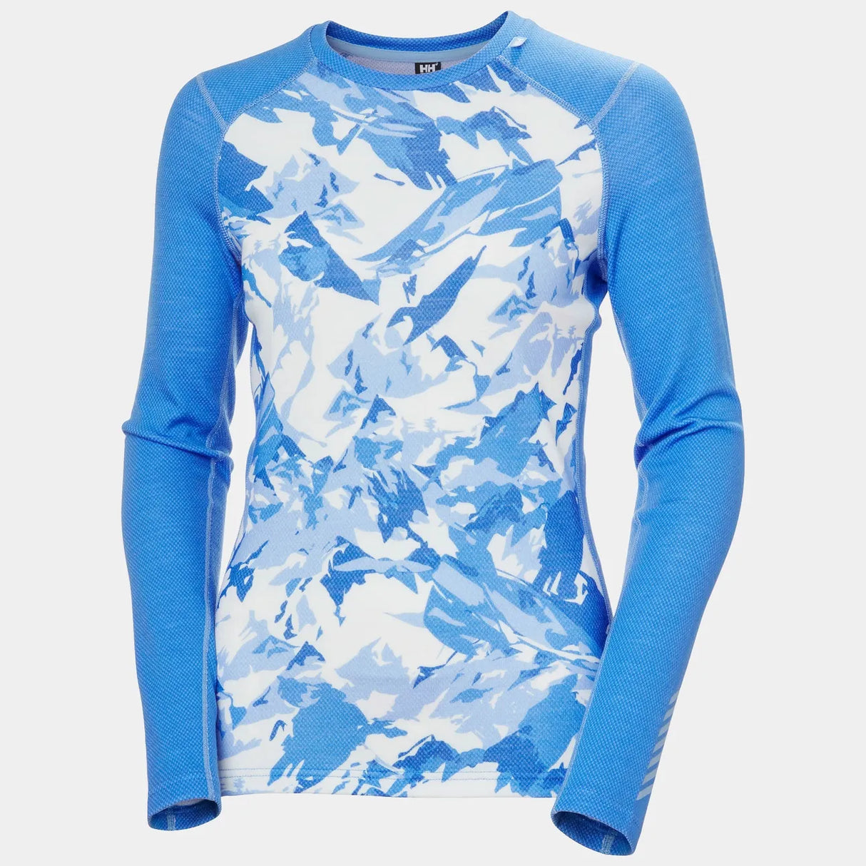 Helly Hansen Women’s LIFA® Merino Midweight Graphic Long-Sleeve Crew Base Layer Skiundertrøje Dame - Ultra Blue