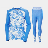 Helly Hansen Women’s LIFA® Merino Midweight Graphic Skiundertøj Sæt Dame - Ultra Blue