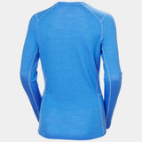 Helly Hansen Women’s LIFA® Merino Midweight Graphic Long-Sleeve Crew Base Layer Skiundertrøje Dame - Ultra Blue