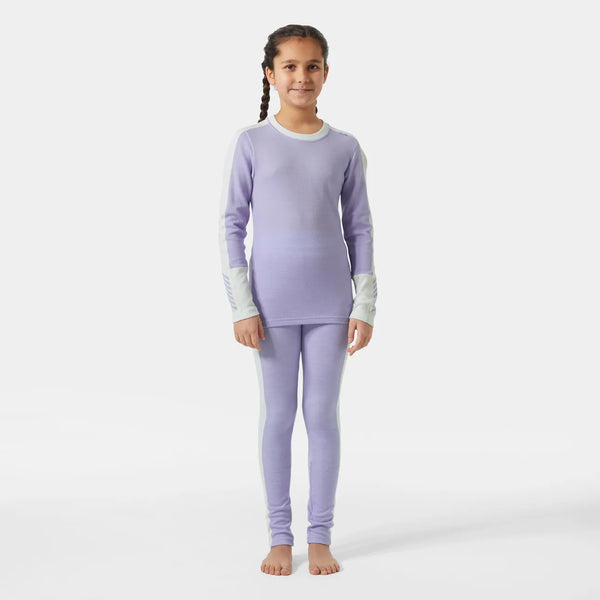 Helly Hansen Juniors' LIFA® Merino Midweight Base Layer Set Skiundertøj Børn - Bright Lavender Sample