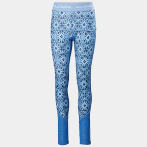 Helly Hansen Women's LIFA® Merino Midweight 2-In-1 Graphic Base Layer Pants Skiunderbukser Dame - Ultra Blue - Ultra Blue