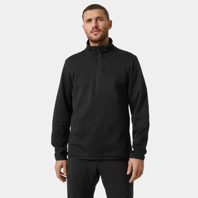Helly Hansen Men’s Alpha Zero Half-Zip Fleece Outdoor Jacket Fleecejakke Herre - Black - Black