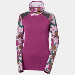 Helly Hansen W LIFA Merino Midweight Balaclava Hoodie - Magenta - Magenta M M