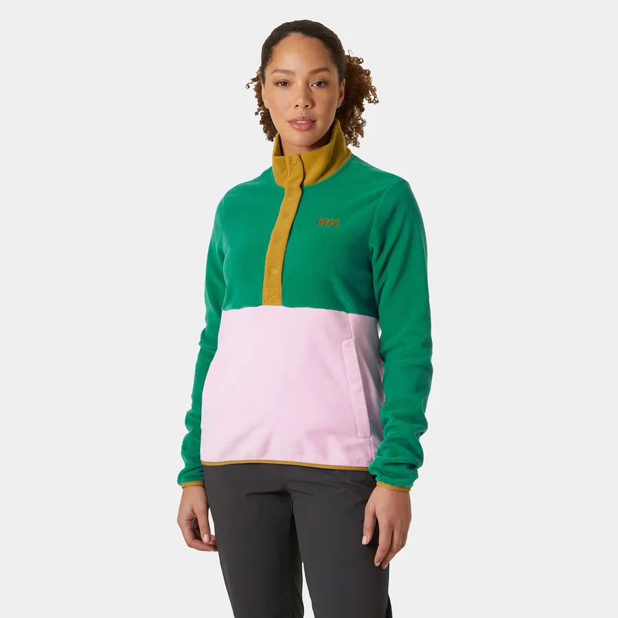 Helly Hansen Women's Daybreaker Snap Pullover Fleecetrøje Dame - Emerald