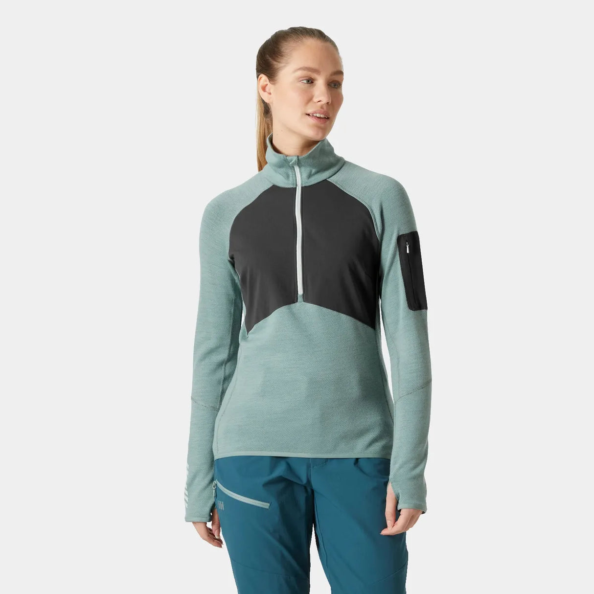 Helly Hansen Women’s LIFA® Merino Wool Midlayer Half Zip Dame - Cactus