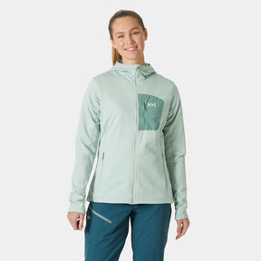 Helly Hansen Women's Versalite Hooded Fleece Jacket Fleecejakke Dame - Green Mist - Green Mist