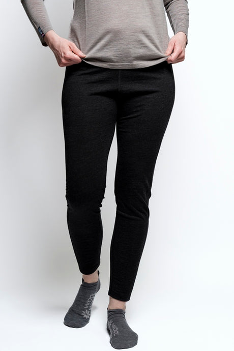 Woolwear Women Long Johns Baselayer Skiunderbukser Dame - Koksgrå Melange -