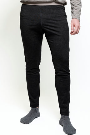 Woolwear Long Johns Baselayer Skiunderbukser Herre - Koksgrå Melange - Koksgrå Melange