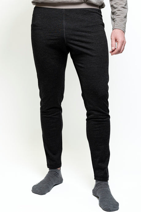 Woolwear Long Johns Baselayer Skiunderbukser Herre - Koksgrå Melange - Koksgrå Melange