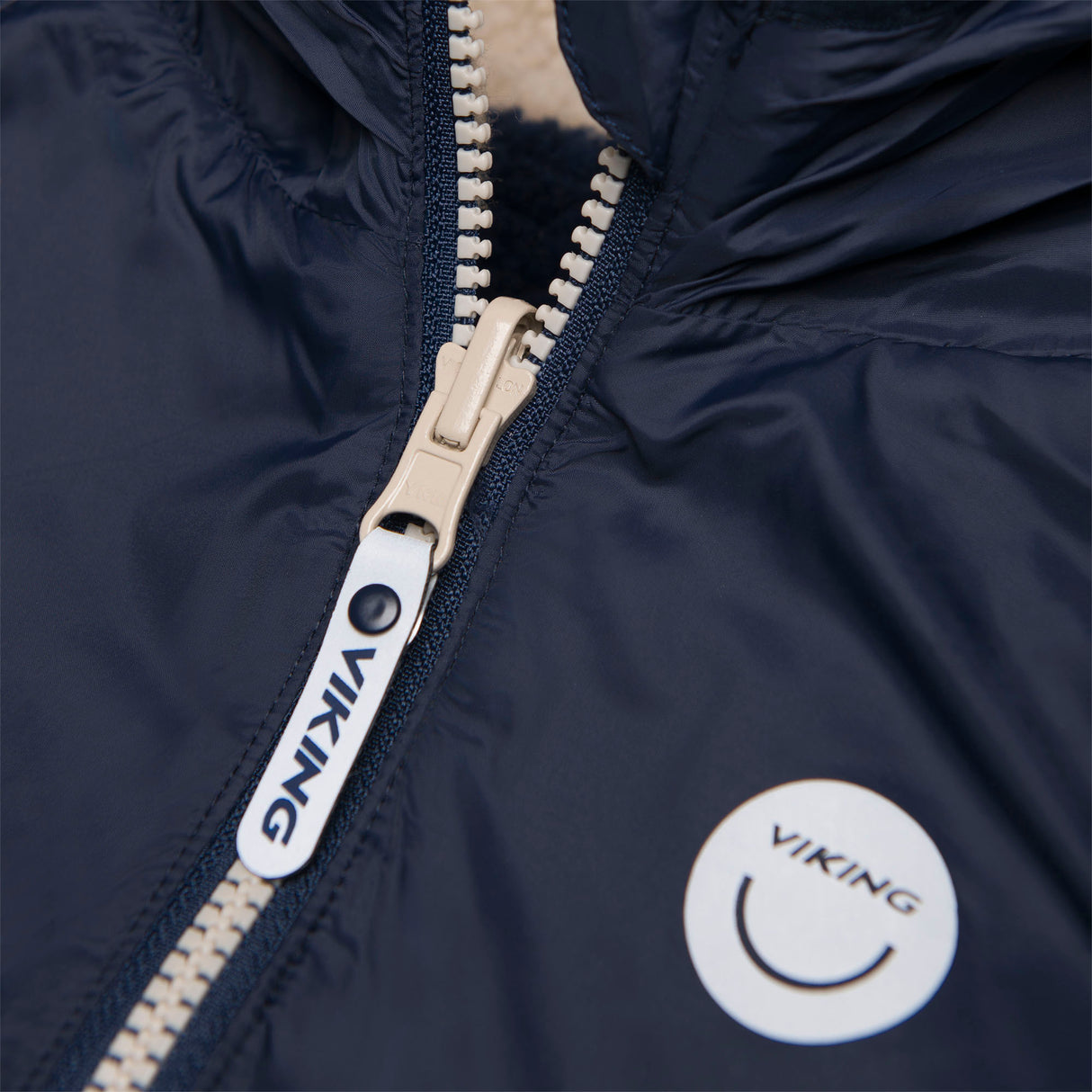 Viking Play Reversible Pile Jacket Vendbar Børnejakke - Navy -