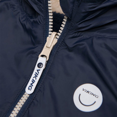 Viking Play Reversible Pile Jacket Vendbar Børnejakke - Navy -