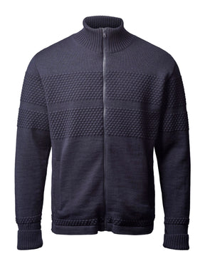 Clipper Saltum Windbreaker Cardigan High Neck Full Zip Sømandstrøje - Captain Navy - Captain Navy