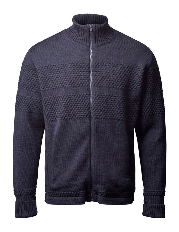 Clipper Saltum Windbreaker Cardigan High Neck Full Zip Sømandstrøje - Captain Navy