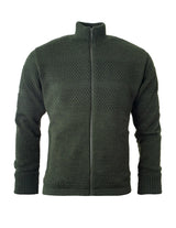 Clipper Saltum Windbreaker Cardigan High Neck Full Zip - Sømandstrøje - Olive Melange