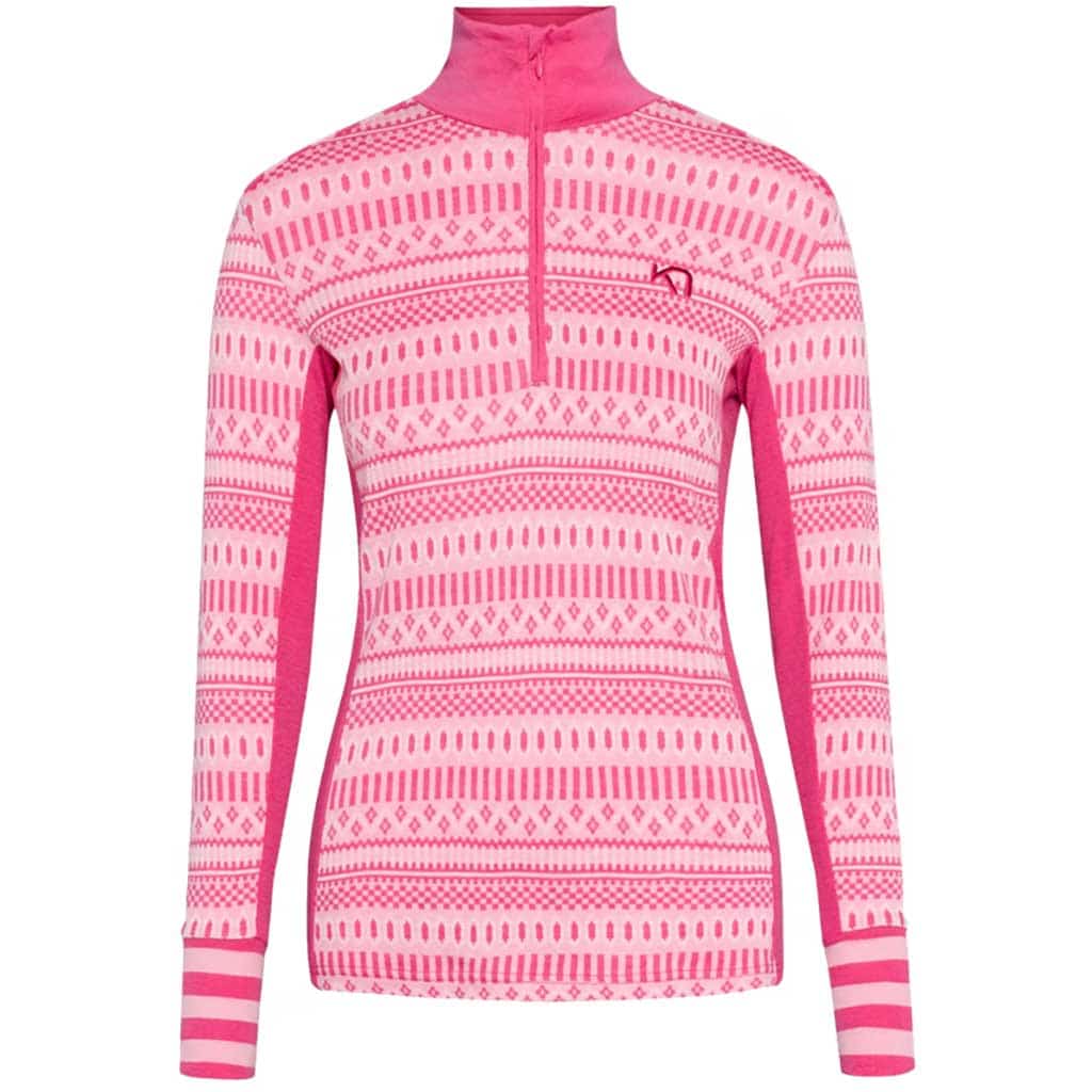 Kari Traa Åkle Half Zip Skiundertrøje Dame - Berry Pink -