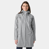 Helly Hansen Women's Moss Raincoat Regnfrakke Dame - White Navy - White Navy